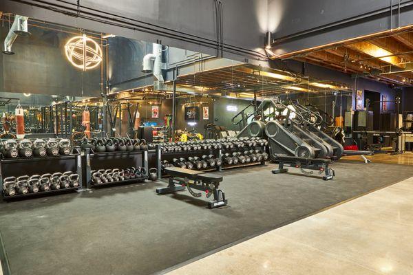 Fully equipped strength training gym