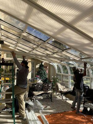 Installing skylight shades