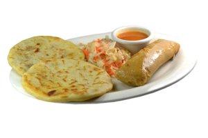 Authentic pupusas, authentic chicken tamale