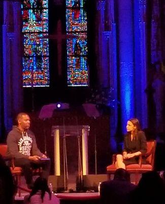 Author Ta-Nehisi Coates and Congresswoman Alexandria Ocasio-Cortez having a wonderful discussion on politics + Dr. King's message