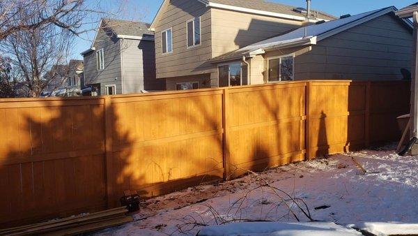 A fence in Highlands Ranch that we did.