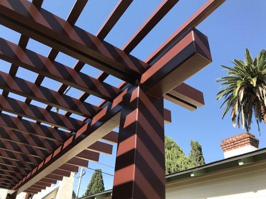 Custom Pergola - California Bungalow Garden.