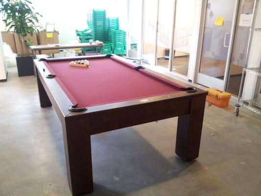 Pool table set up in Everrett