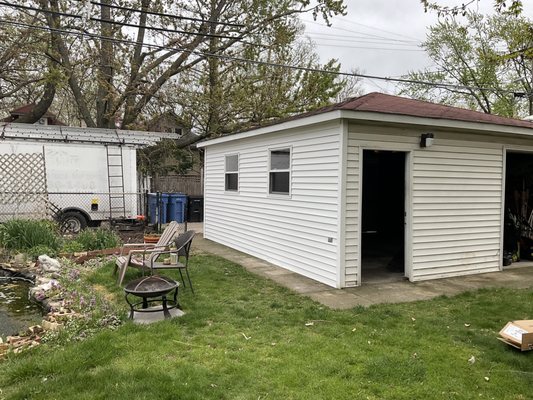 Burnt siding repaired
 quickly