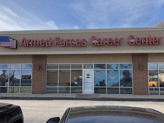 We are located in the Armed Forces Career Center