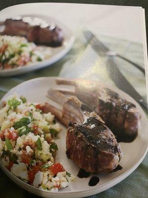 Baked Lamb with Pomegranate molasses drizzle with Tabouli !!