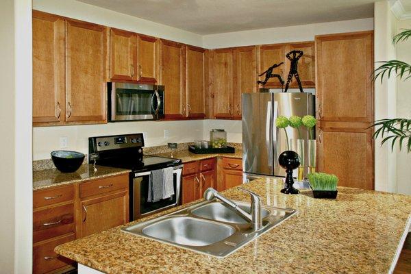 Stainless appliance & expansive kitchen islands