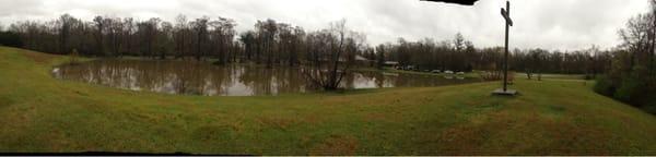 Panorama of the main grounds and lake