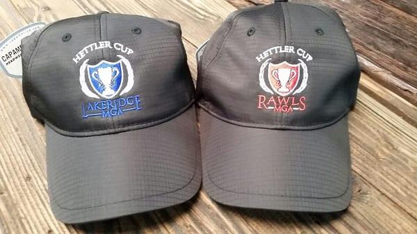 Some custom hats from University Custom.