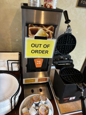 Waffle machine Out of Order.