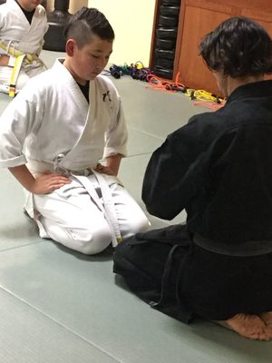 Heijoshin Dojo ,Sensei Robert Perez and new student