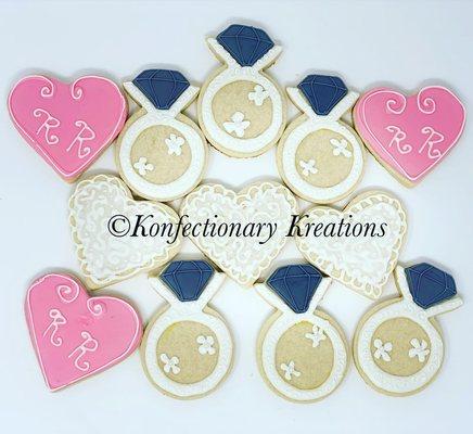 Engagement sugar cookies