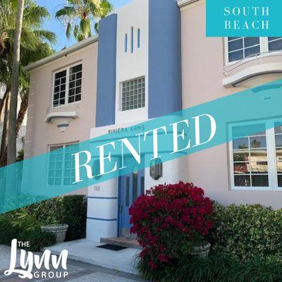 SoBe Miami unit rented. Love the MiMo architecture and who doesn't want to live on South Beach. That's a true Miami experience.