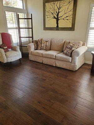 Was still putting furniture back but this is the floor in the living room.