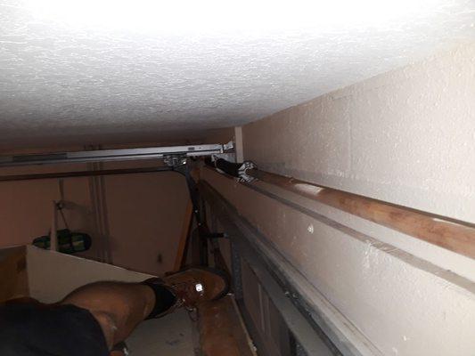 Homeowners said no one else was willing to replace the springs because they had to crawl on top of a room.