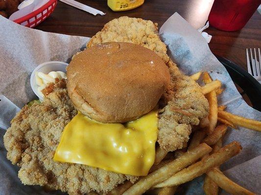 Pork tenderloin sandwich