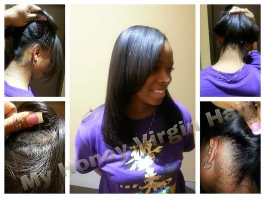 hybrid stitch with My Honey Virgin Hair