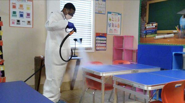 Cleaning and Disinfecting Daycare