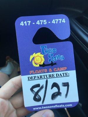 Parking passes distributed once you check in.