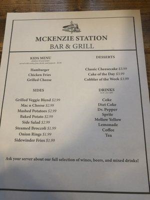 Mckenzie Station Bar & Grill