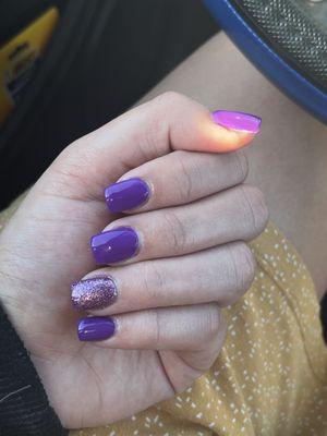 Short purple set done by Jesse