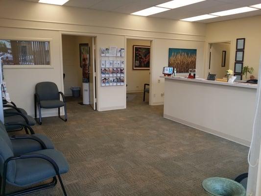 Come and see us at our new location!! Our waiting room is very spacious and very comfortable.