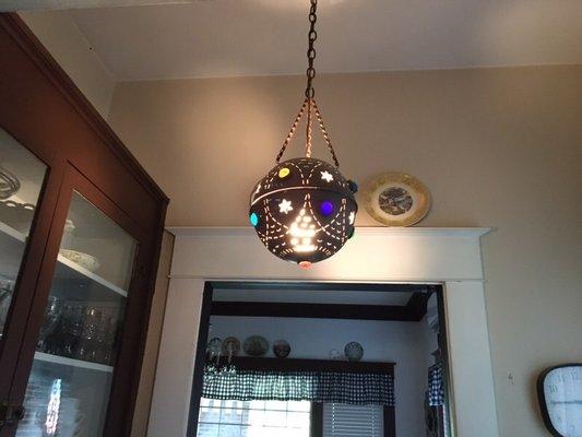 Beautiful light fixtures throughout