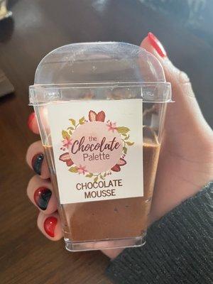 Chocolate mousse is tasty and so decadent!