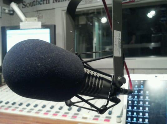 From the on-air studio.