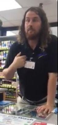 RACIST inbred cashier