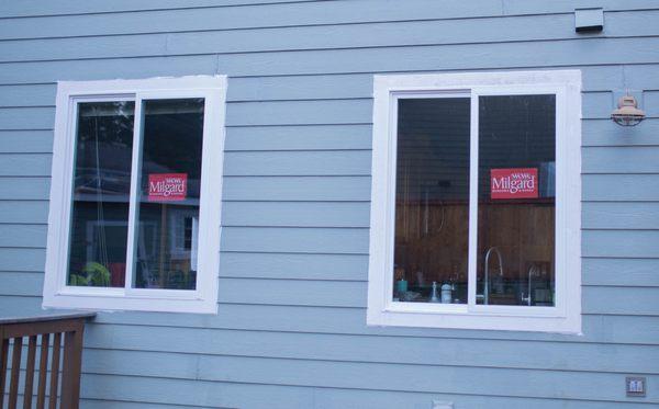 We replaced all the windows and the patio slider on the back of the house and installed new trim.