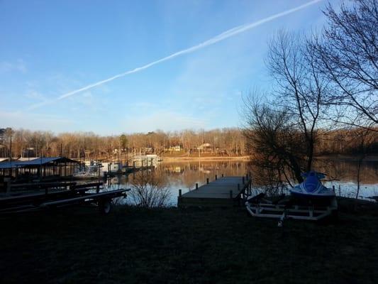 View of Lake & Dock Area. Mid March.