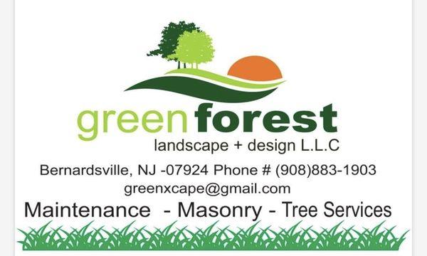 GREEN FOREST LANDSCAPE & MASONRY, FULL SERVICES , INSTALLATION, TREE PLANTING, NEW GRASS, LAND CLEARING,HARDSCAPE,PARIOS,BLUESTONE,DRAINAGE