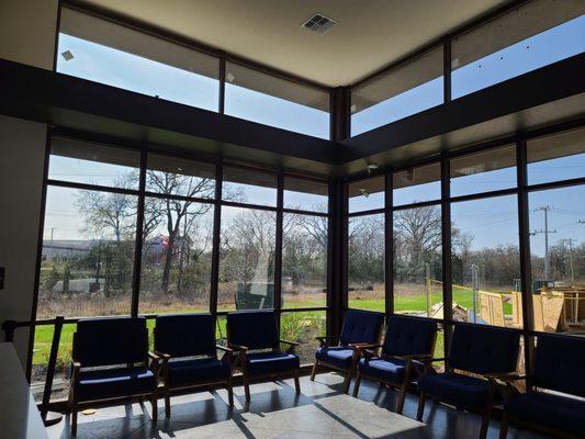 Just some of the windows that provide wonderful natural light, and a great view of the outdoors it is at the moment a work in progress.