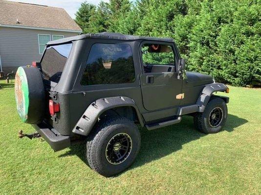 After. We sprayed this entire jeep inside and out!