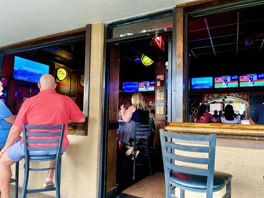 Entrance to the bar from the patio