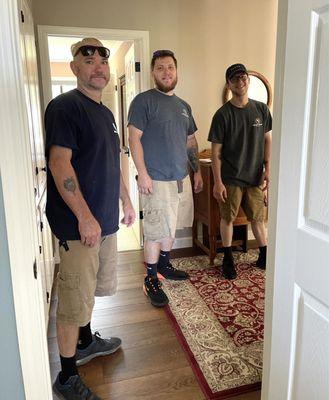 Installation crew: Cory, Deven & Cody