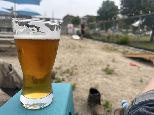 Beer and corn hole