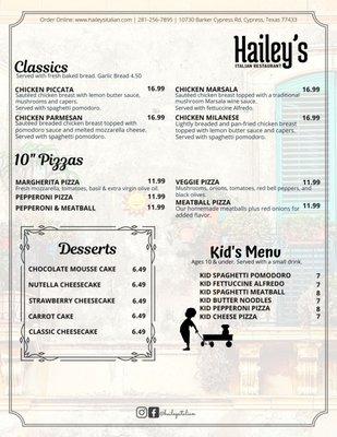 Our Menu