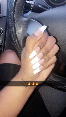 Long French tips