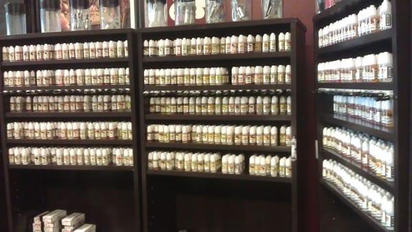 Just a portion of all our eliquid selection, ready to sample before you buy.