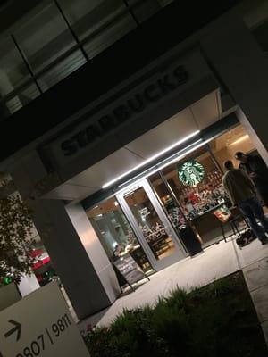 Kinda dark but that's the exterior of the new Starbucks