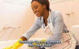 maid and house cleaning service from Newburgh Cleaning Services (845) 764-8912 deep cleaning the entire bathroom, vanity, bat...