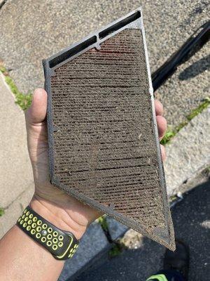 My air filter after I was told it just got service