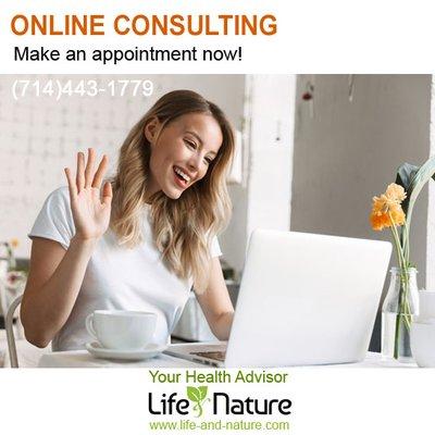 On-line consulting is now available! Call us to make an appointment! 
 (714) 443-1779