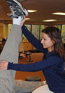 Yelena Borisova, MSPT working with a patient at Blue Hills Sports & Spine Rehabilitation's Weymouth Office