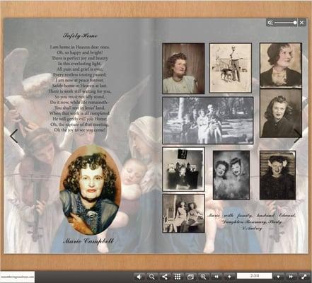 Online Memorial Flipbooks with music example: http://books.rememberingyoualways.com/books/tsrh/mobile/index.html#p=1 http://www.rememberi