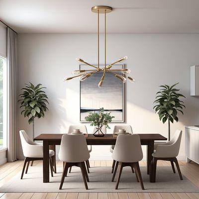 Minimalist Dining Room:
Highlight the potential of dining rooms with virtual staging, creating a clean, inviting atmosphere for buyers.