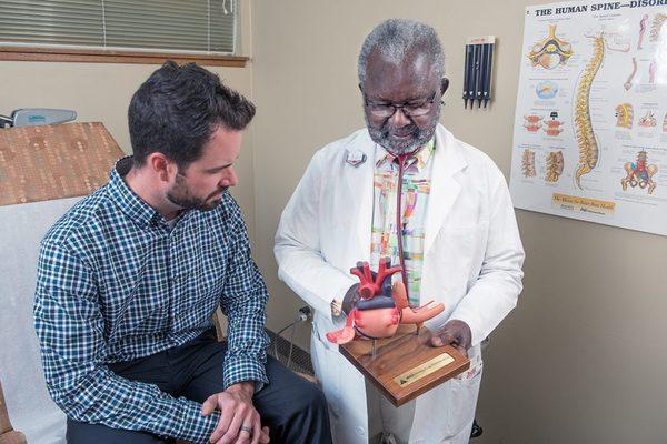 Dr. Tommy Stevens with patient