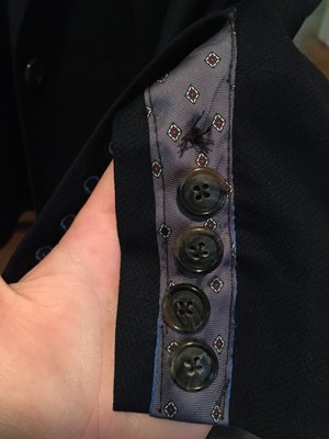 He did not think that these buttons needed to be straightened out or even fixed.